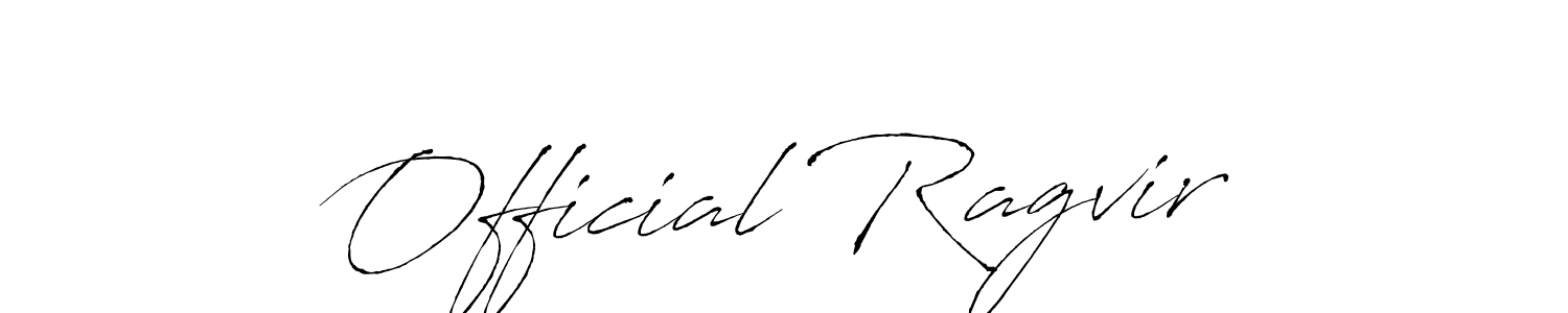 Make a beautiful signature design for name Official Ragvir. With this signature (Antro_Vectra) style, you can create a handwritten signature for free. Official Ragvir signature style 6 images and pictures png