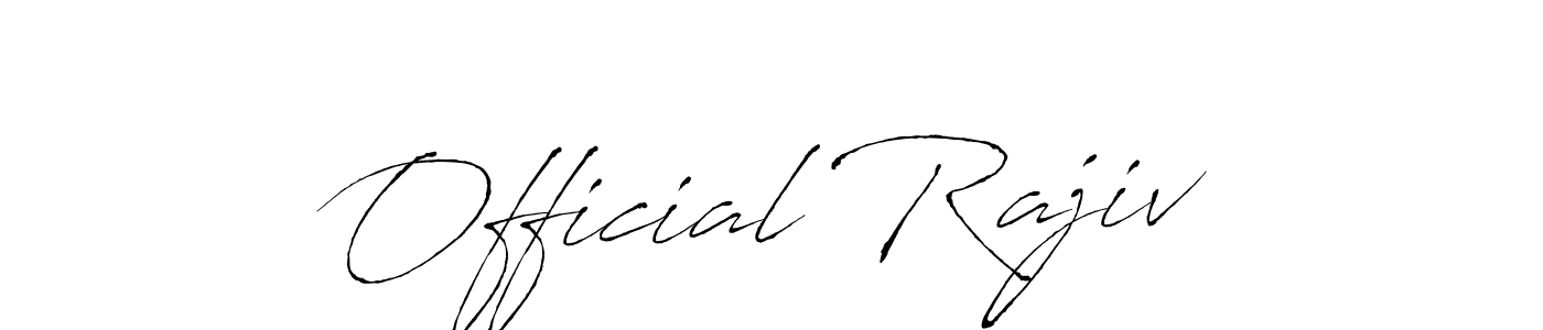 Use a signature maker to create a handwritten signature online. With this signature software, you can design (Antro_Vectra) your own signature for name Official Rajiv. Official Rajiv signature style 6 images and pictures png