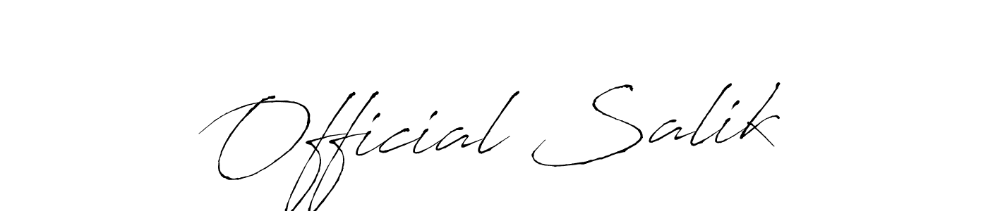 Create a beautiful signature design for name Official Salik. With this signature (Antro_Vectra) fonts, you can make a handwritten signature for free. Official Salik signature style 6 images and pictures png