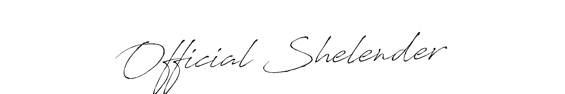 How to make Official Shelender signature? Antro_Vectra is a professional autograph style. Create handwritten signature for Official Shelender name. Official Shelender signature style 6 images and pictures png