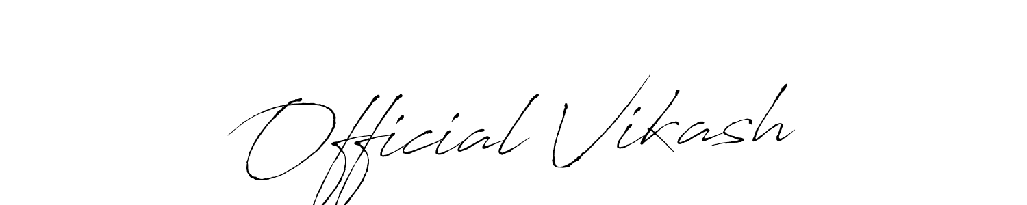Official Vikash stylish signature style. Best Handwritten Sign (Antro_Vectra) for my name. Handwritten Signature Collection Ideas for my name Official Vikash. Official Vikash signature style 6 images and pictures png
