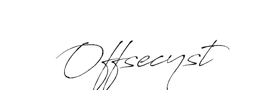 How to make Offsecyst signature? Antro_Vectra is a professional autograph style. Create handwritten signature for Offsecyst name. Offsecyst signature style 6 images and pictures png