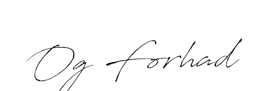 How to make Og Forhad signature? Antro_Vectra is a professional autograph style. Create handwritten signature for Og Forhad name. Og Forhad signature style 6 images and pictures png