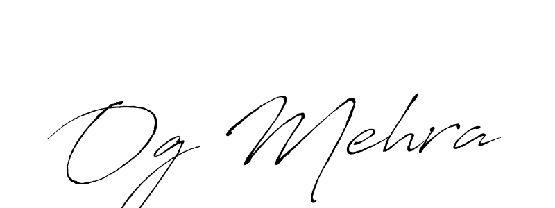 The best way (Antro_Vectra) to make a short signature is to pick only two or three words in your name. The name Og Mehra include a total of six letters. For converting this name. Og Mehra signature style 6 images and pictures png