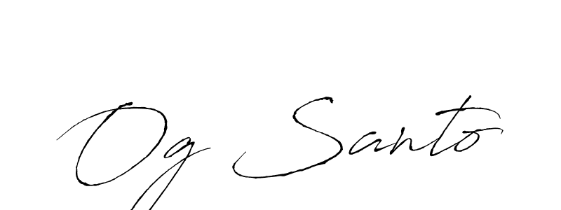 This is the best signature style for the Og Santo name. Also you like these signature font (Antro_Vectra). Mix name signature. Og Santo signature style 6 images and pictures png