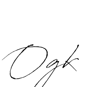 How to Draw Ogk signature style? Antro_Vectra is a latest design signature styles for name Ogk. Ogk signature style 6 images and pictures png