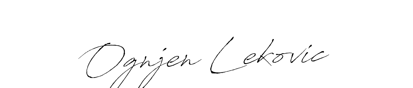 Make a beautiful signature design for name Ognjen Lekovic. With this signature (Antro_Vectra) style, you can create a handwritten signature for free. Ognjen Lekovic signature style 6 images and pictures png