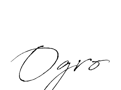 Create a beautiful signature design for name Ogro. With this signature (Antro_Vectra) fonts, you can make a handwritten signature for free. Ogro signature style 6 images and pictures png