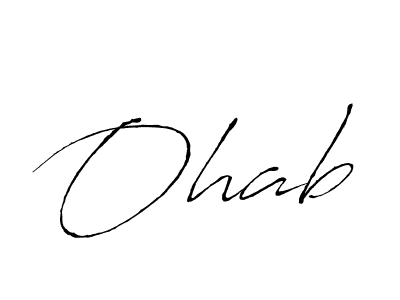 Use a signature maker to create a handwritten signature online. With this signature software, you can design (Antro_Vectra) your own signature for name Ohab. Ohab signature style 6 images and pictures png