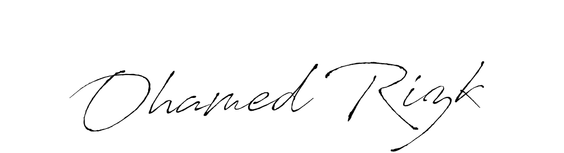 Ohamed Rizk stylish signature style. Best Handwritten Sign (Antro_Vectra) for my name. Handwritten Signature Collection Ideas for my name Ohamed Rizk. Ohamed Rizk signature style 6 images and pictures png