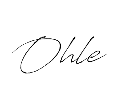 Ohle stylish signature style. Best Handwritten Sign (Antro_Vectra) for my name. Handwritten Signature Collection Ideas for my name Ohle. Ohle signature style 6 images and pictures png