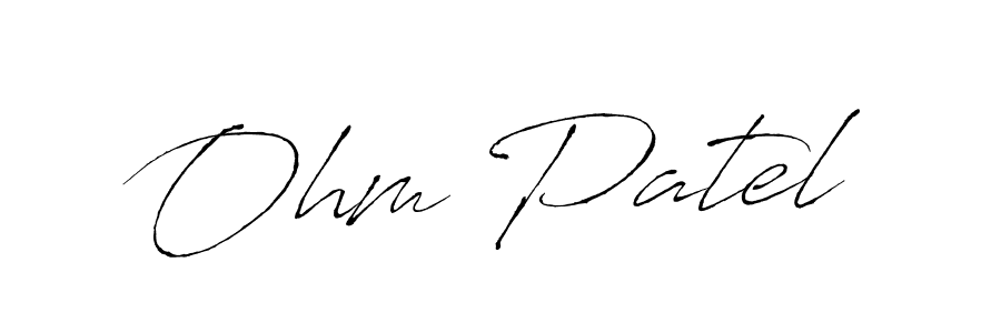 Also we have Ohm Patel name is the best signature style. Create professional handwritten signature collection using Antro_Vectra autograph style. Ohm Patel signature style 6 images and pictures png