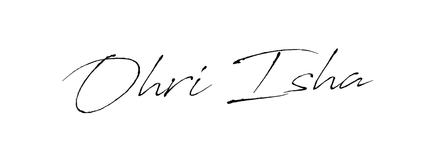 The best way (Antro_Vectra) to make a short signature is to pick only two or three words in your name. The name Ohri Isha include a total of six letters. For converting this name. Ohri Isha signature style 6 images and pictures png