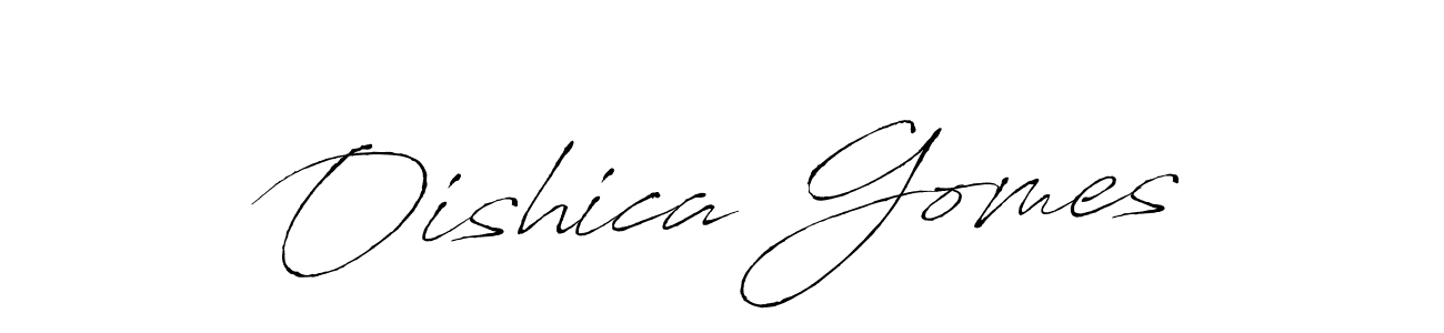 if you are searching for the best signature style for your name Oishica Gomes. so please give up your signature search. here we have designed multiple signature styles  using Antro_Vectra. Oishica Gomes signature style 6 images and pictures png