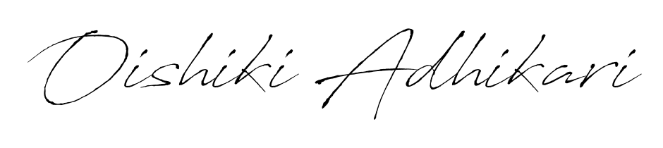 Personalize your online presence with Oishiki Adhikari signature rendered in elegant Antro_Vectra font. Great for website footers and blogs. Oishiki Adhikari signature style 6 images and pictures png