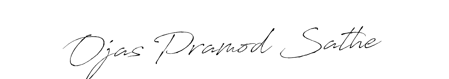 Create a beautiful signature design for name Ojas Pramod Sathe. With this signature (Antro_Vectra) fonts, you can make a handwritten signature for free. Ojas Pramod Sathe signature style 6 images and pictures png