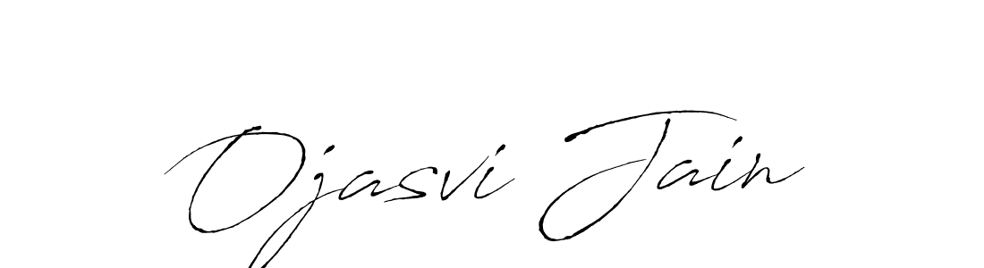 How to make Ojasvi Jain name signature. Use Antro_Vectra style for creating short signs online. This is the latest handwritten sign. Ojasvi Jain signature style 6 images and pictures png