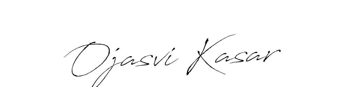How to make Ojasvi Kasar name signature. Use Antro_Vectra style for creating short signs online. This is the latest handwritten sign. Ojasvi Kasar signature style 6 images and pictures png