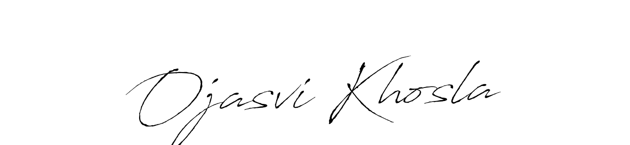 How to make Ojasvi Khosla name signature. Use Antro_Vectra style for creating short signs online. This is the latest handwritten sign. Ojasvi Khosla signature style 6 images and pictures png
