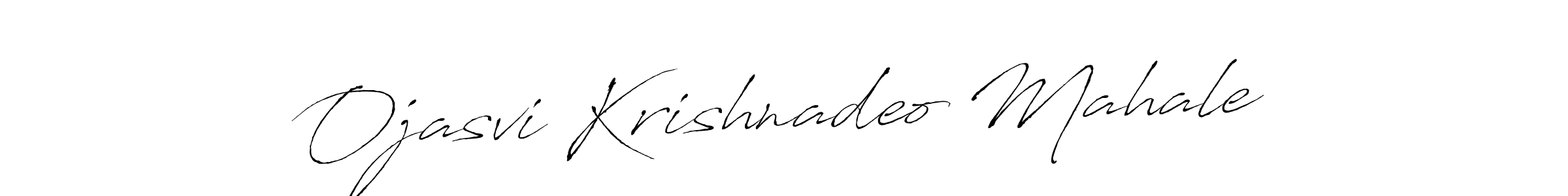 Create a beautiful signature design for name Ojasvi Krishnadeo Mahale. With this signature (Antro_Vectra) fonts, you can make a handwritten signature for free. Ojasvi Krishnadeo Mahale signature style 6 images and pictures png