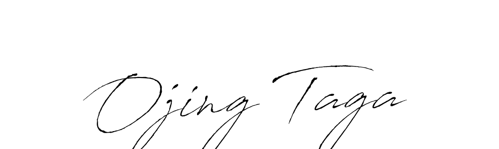 Create a beautiful signature design for name Ojing Taga. With this signature (Antro_Vectra) fonts, you can make a handwritten signature for free. Ojing Taga signature style 6 images and pictures png