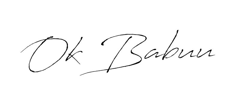 Also You can easily find your signature by using the search form. We will create Ok Babuu name handwritten signature images for you free of cost using Antro_Vectra sign style. Ok Babuu signature style 6 images and pictures png