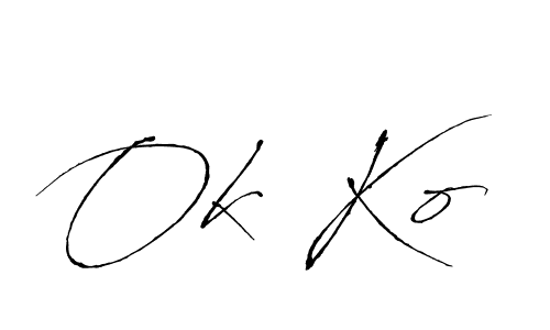 Once you've used our free online signature maker to create your best signature Antro_Vectra style, it's time to enjoy all of the benefits that Ok Ko name signing documents. Ok Ko signature style 6 images and pictures png