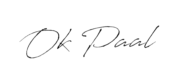 Design your own signature with our free online signature maker. With this signature software, you can create a handwritten (Antro_Vectra) signature for name Ok Paal. Ok Paal signature style 6 images and pictures png