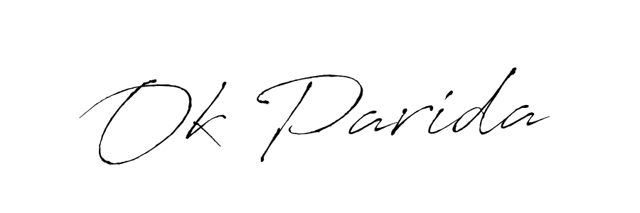 Ok Parida stylish signature style. Best Handwritten Sign (Antro_Vectra) for my name. Handwritten Signature Collection Ideas for my name Ok Parida. Ok Parida signature style 6 images and pictures png