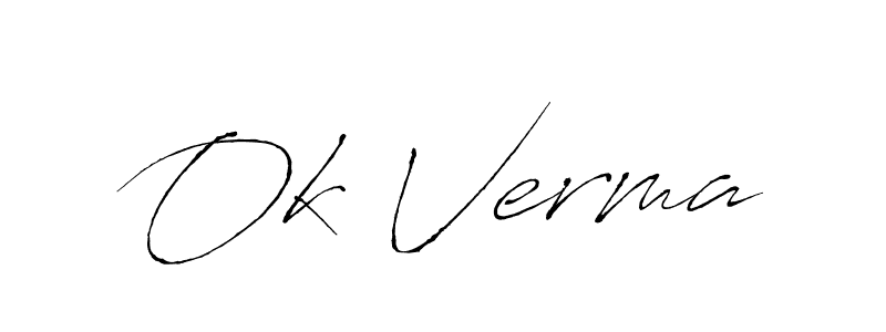 if you are searching for the best signature style for your name Ok Verma. so please give up your signature search. here we have designed multiple signature styles  using Antro_Vectra. Ok Verma signature style 6 images and pictures png
