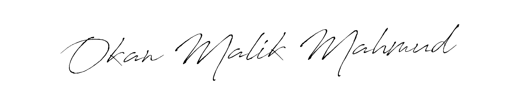 Okan Malik Mahmud stylish signature style. Best Handwritten Sign (Antro_Vectra) for my name. Handwritten Signature Collection Ideas for my name Okan Malik Mahmud. Okan Malik Mahmud signature style 6 images and pictures png