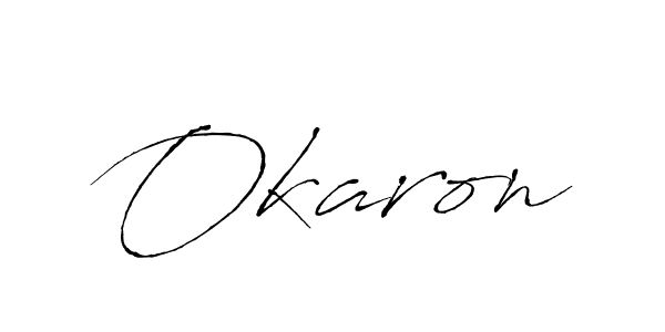 How to make Okaron name signature. Use Antro_Vectra style for creating short signs online. This is the latest handwritten sign. Okaron signature style 6 images and pictures png