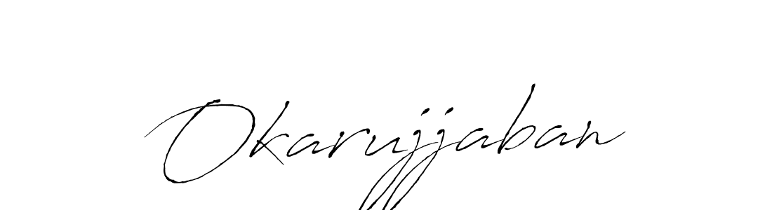 How to make Okarujjaban signature? Antro_Vectra is a professional autograph style. Create handwritten signature for Okarujjaban name. Okarujjaban signature style 6 images and pictures png