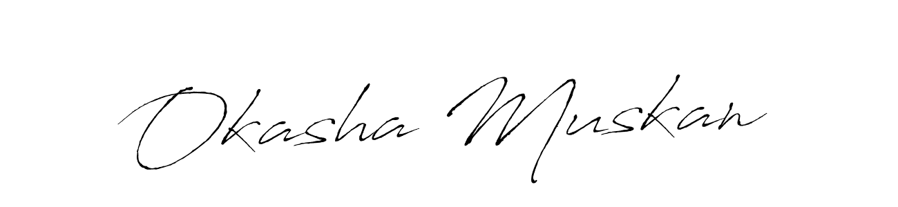 Make a beautiful signature design for name Okasha Muskan. Use this online signature maker to create a handwritten signature for free. Okasha Muskan signature style 6 images and pictures png