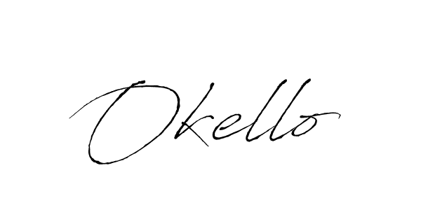 Use a signature maker to create a handwritten signature online. With this signature software, you can design (Antro_Vectra) your own signature for name Okello. Okello signature style 6 images and pictures png