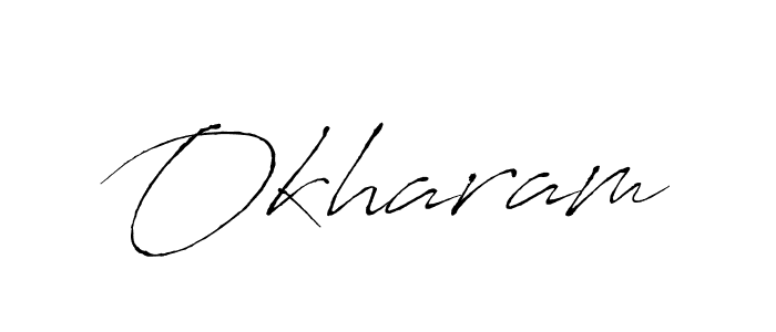 How to make Okharam name signature. Use Antro_Vectra style for creating short signs online. This is the latest handwritten sign. Okharam signature style 6 images and pictures png