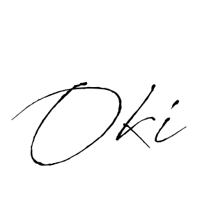 Make a beautiful signature design for name Oki. With this signature (Antro_Vectra) style, you can create a handwritten signature for free. Oki signature style 6 images and pictures png