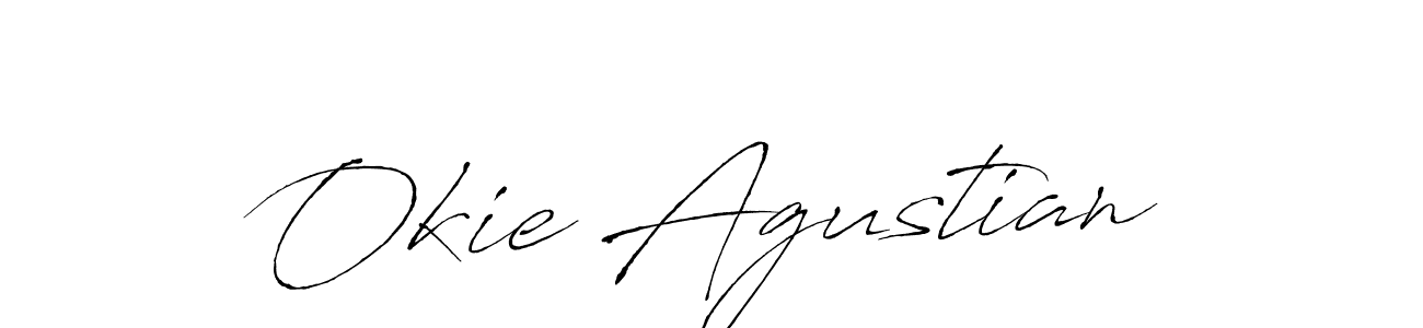 Design your own signature with our free online signature maker. With this signature software, you can create a handwritten (Antro_Vectra) signature for name Okie Agustian. Okie Agustian signature style 6 images and pictures png