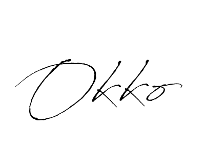 How to make Okko signature? Antro_Vectra is a professional autograph style. Create handwritten signature for Okko name. Okko signature style 6 images and pictures png