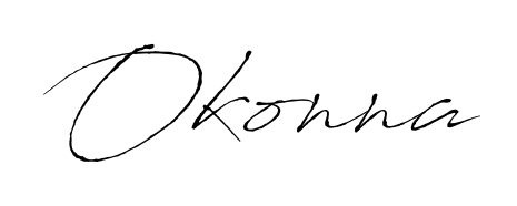 Make a short Okonna signature style. Manage your documents anywhere anytime using Antro_Vectra. Create and add eSignatures, submit forms, share and send files easily. Okonna signature style 6 images and pictures png
