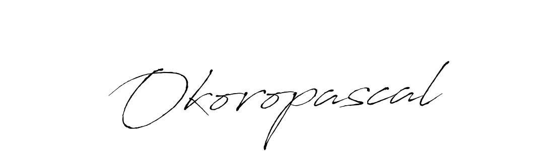 Also we have Okoropascal name is the best signature style. Create professional handwritten signature collection using Antro_Vectra autograph style. Okoropascal signature style 6 images and pictures png
