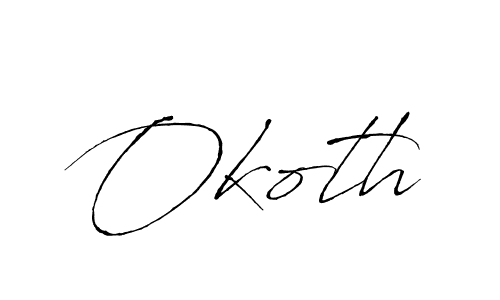 How to make Okoth signature? Antro_Vectra is a professional autograph style. Create handwritten signature for Okoth name. Okoth signature style 6 images and pictures png