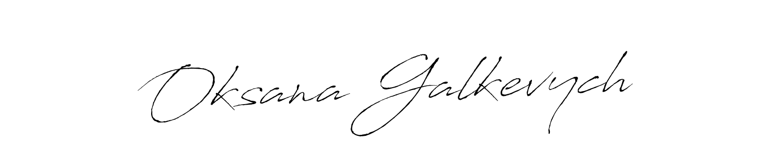 Oksana Galkevych stylish signature style. Best Handwritten Sign (Antro_Vectra) for my name. Handwritten Signature Collection Ideas for my name Oksana Galkevych. Oksana Galkevych signature style 6 images and pictures png