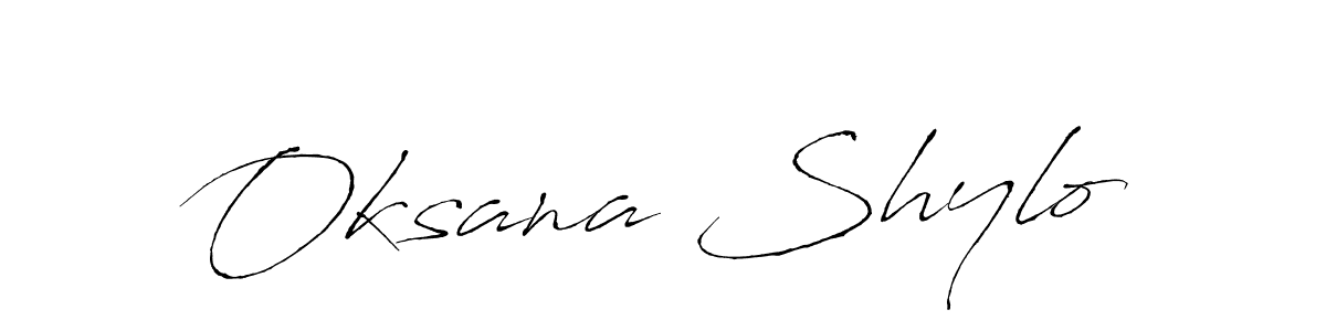 How to make Oksana Shylo signature? Antro_Vectra is a professional autograph style. Create handwritten signature for Oksana Shylo name. Oksana Shylo signature style 6 images and pictures png