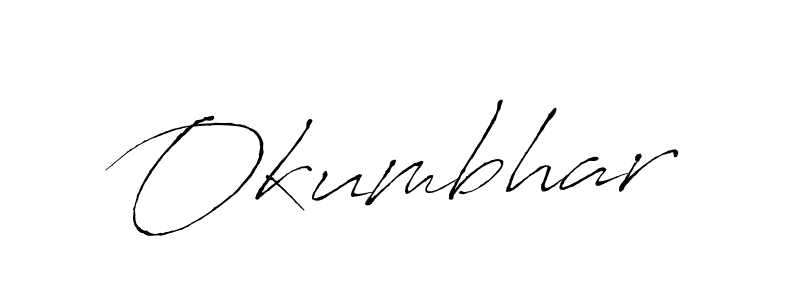 The best way (Antro_Vectra) to make a short signature is to pick only two or three words in your name. The name Okumbhar include a total of six letters. For converting this name. Okumbhar signature style 6 images and pictures png