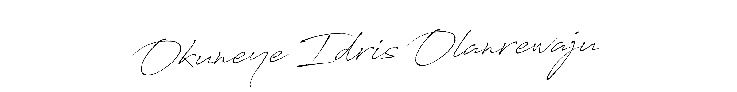 How to make Okuneye Idris Olanrewaju signature? Antro_Vectra is a professional autograph style. Create handwritten signature for Okuneye Idris Olanrewaju name. Okuneye Idris Olanrewaju signature style 6 images and pictures png