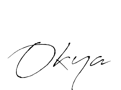 Design your own signature with our free online signature maker. With this signature software, you can create a handwritten (Antro_Vectra) signature for name Okya. Okya signature style 6 images and pictures png