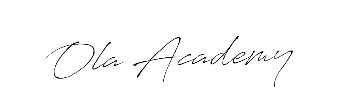 Antro_Vectra is a professional signature style that is perfect for those who want to add a touch of class to their signature. It is also a great choice for those who want to make their signature more unique. Get Ola Academy name to fancy signature for free. Ola Academy signature style 6 images and pictures png