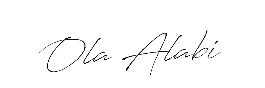 Antro_Vectra is a professional signature style that is perfect for those who want to add a touch of class to their signature. It is also a great choice for those who want to make their signature more unique. Get Ola Alabi name to fancy signature for free. Ola Alabi signature style 6 images and pictures png