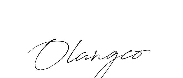 Antro_Vectra is a professional signature style that is perfect for those who want to add a touch of class to their signature. It is also a great choice for those who want to make their signature more unique. Get Olangco name to fancy signature for free. Olangco signature style 6 images and pictures png